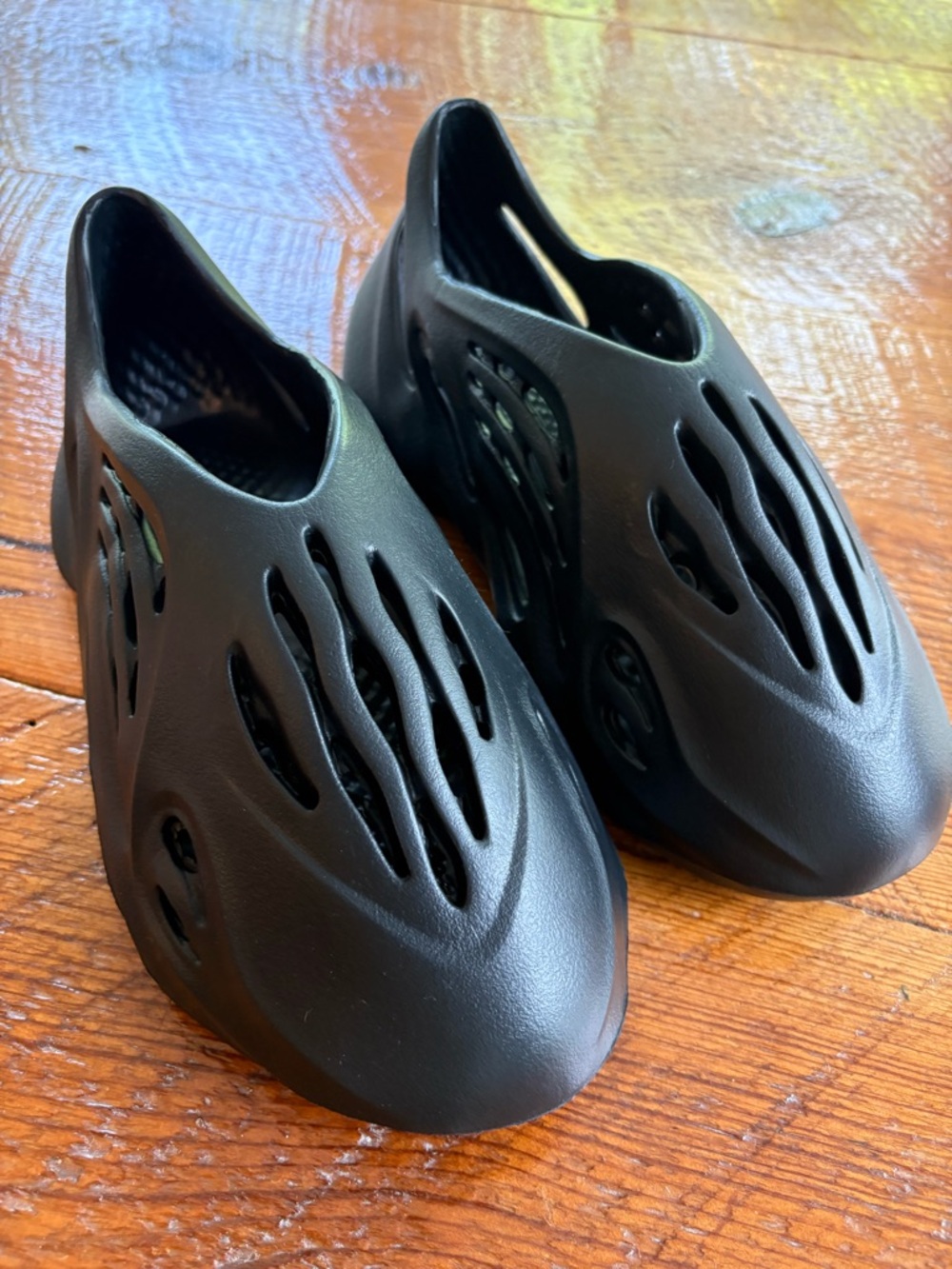 Yeezy Kids Black Vented Foam Slip-Ons